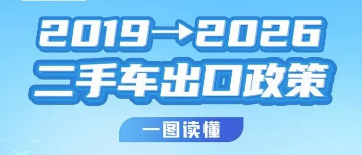 2019年→2026年二手车出口政策一次看懂