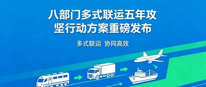 一图读懂｜八部门多式联运五年攻坚行动方案重磅发布