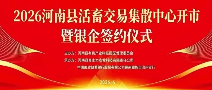 2026年河南县活畜交易集散中心开市暨银企合作签约仪式顺利举行
