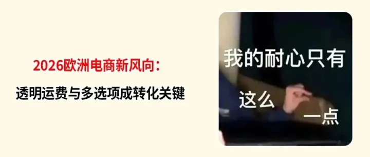 弃单率飙升？运费结账才露、售后无追踪、配送没得选——欧洲买家耐心已耗尽！