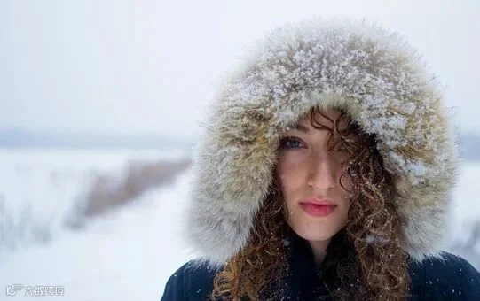 女子, 女性, 头, 脸, 冬天, 雪, 成人, 人, 肖像, 寻找, 户外