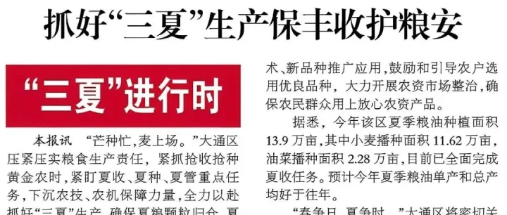 抓好“三夏”生产保丰收护粮安