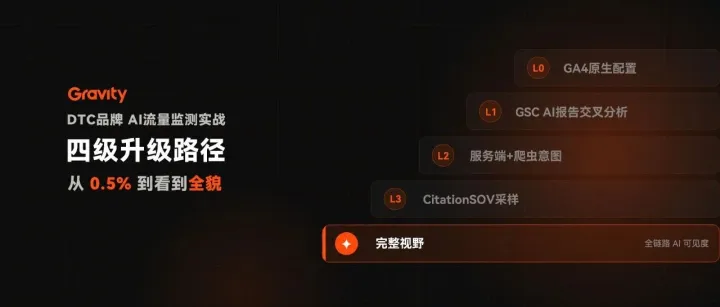 DTC 品牌 AI 流量监测实战：四级升级路径，从 0.5% 到看到全貌