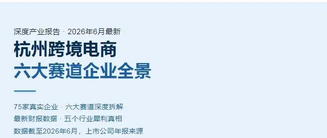 2026杭州跨境电商洗牌前夜：75家企业的生死卡位，6条赛道里的5个生存真相