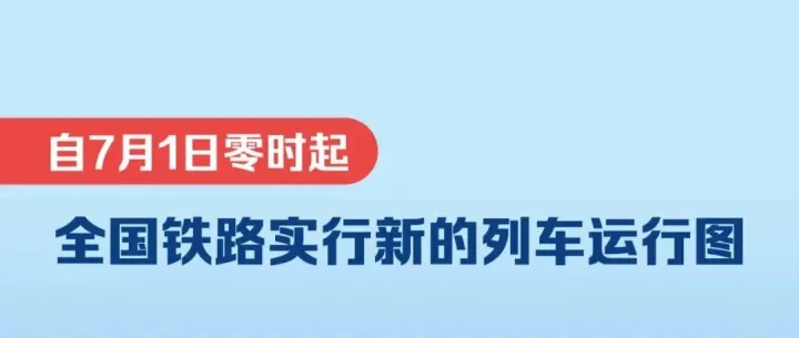 关注 | 下月起，铁路调图！