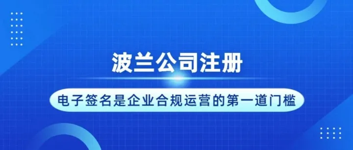 波兰公司注册：为什么电子<em>签名</em>是<em>企业</em>合规运营的第一道门槛？