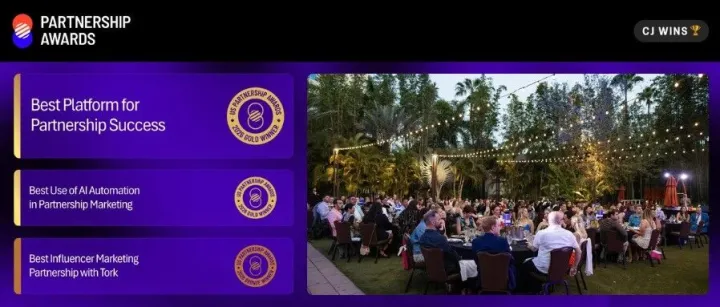 AI 应用行业领跑，品牌价值持续攀升｜CJ 斩获 2026 US Partnership Awards 三项大奖