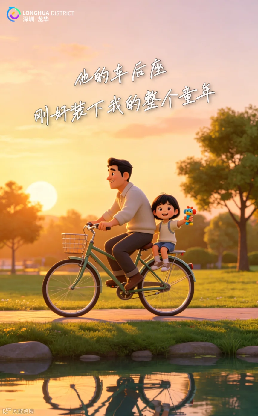父亲节节日祝福温馨感实景风全屏竖版海报 (3).png