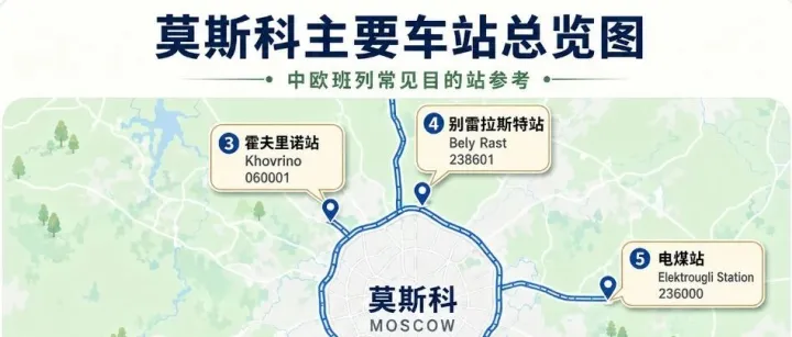 发莫斯科别只说"到莫斯科"！俄铁6大常见站点一次搞懂，报错了亏运费