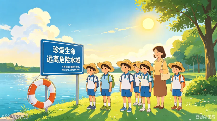 小学生暑假防溺水场景图.png