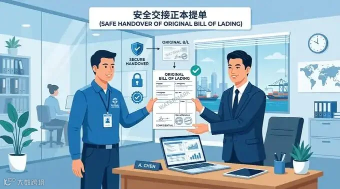 正本提单纸质交接场景