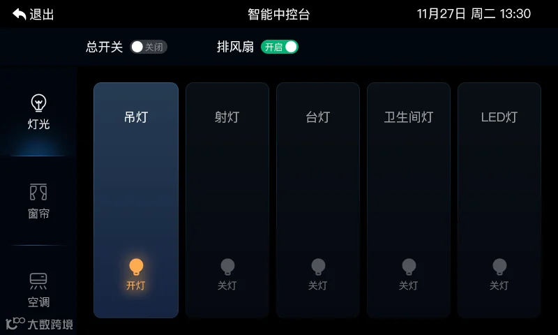 智能中控台-灯光控制