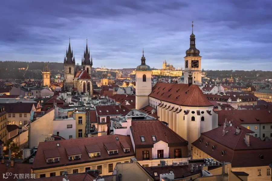 Prague Old Town, Church of St James at Blue Hour - Stock Photo | Anshar ...
