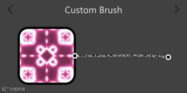 An example of custom shader brush for strokes and fills in a user interface