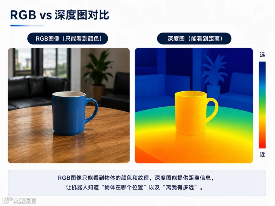 图2 RGB vs 深度图对比