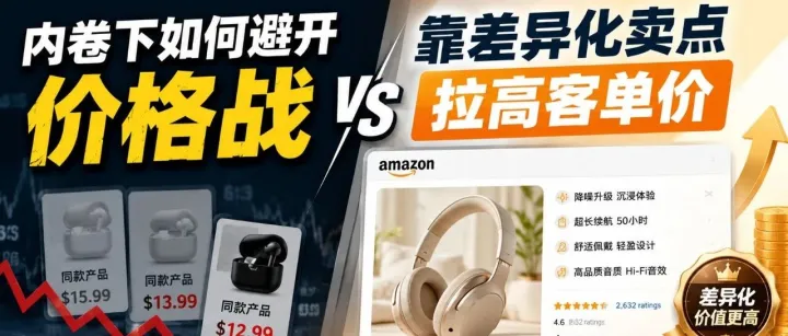 价格战越打越狠，亚马逊卖家如何靠差异化卖点，把客单价做上去？  ——26 章鱼站外选品助力品牌运营