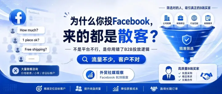 为什么你投Facebook，来的都是问包邮的散客？