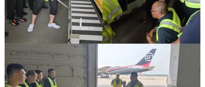 沈阳空港物流站坪保障部车队开展传送带车、平台车紧急撤离实操演练