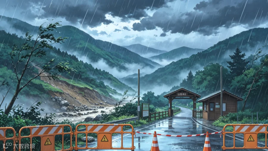 台风背景下关闭小吃店总电阀的卡通场景 (8).png