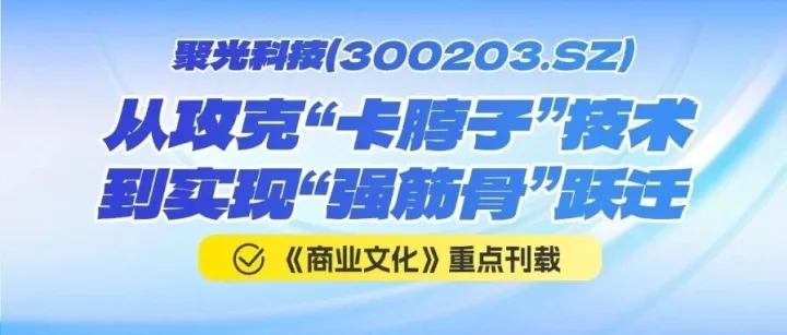 聚光科技（300203.SZ):从攻克“卡脖子”技术到实现“强筋骨”跃迁 ｜《商业文化》重点刊载