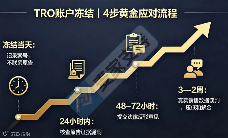 收到GBC律所TRO起诉、账户被冻结，原告索赔23万美金怎么应对？