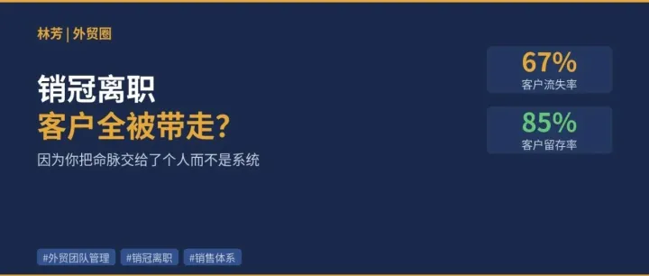 销冠离职客户全被带走？因为你把命脉交给了个人而不是系统