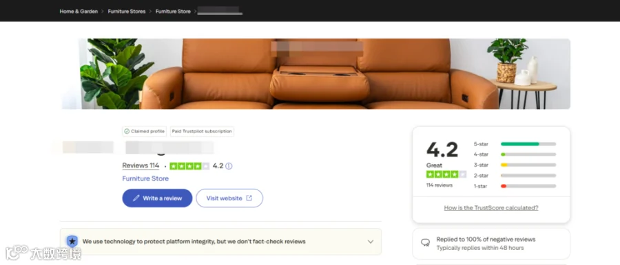 Trustpilot 评论