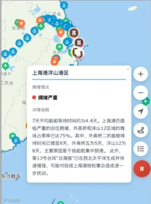 上海港拥堵情况