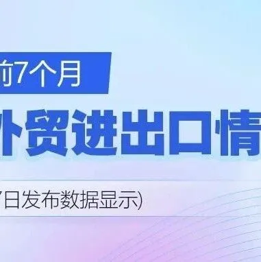 【海关资讯】前7个月进出口增长17.3%