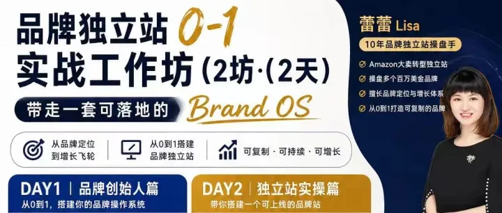 只有1.5个人，怎么从Amazon走向品牌出海独立站？ 2天DTC线下工作坊小班招募（8.22-8.23）