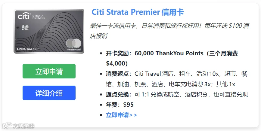 Citi Strata Premier Card