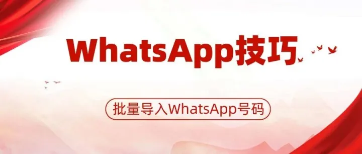 分享WhatsApp如何批量导入手机号码开发国外客户