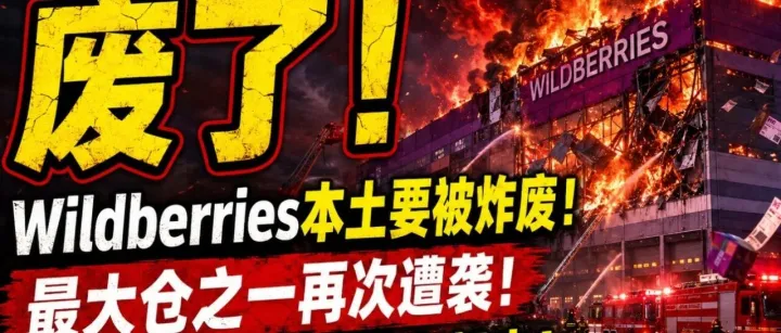 废了！Wildberries本土要被炸废！最大仓之一再次遭袭！20万平科列季诺仓起火 ！