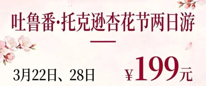 <em>吐鲁番</em>托克逊杏花2日游