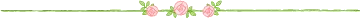 三朵玫瑰花绿藤蔓分割线