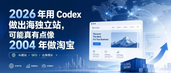 2026 年用 Codex 做出海独立站，真有点像 2004 年做淘宝