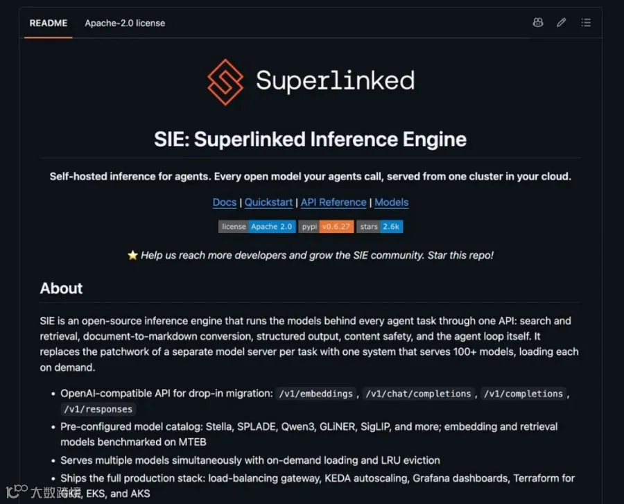 SIE 项目页面截图