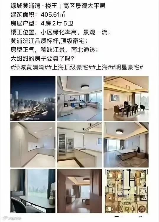 绿城黄浦湾405.61㎡房源挂牌信息