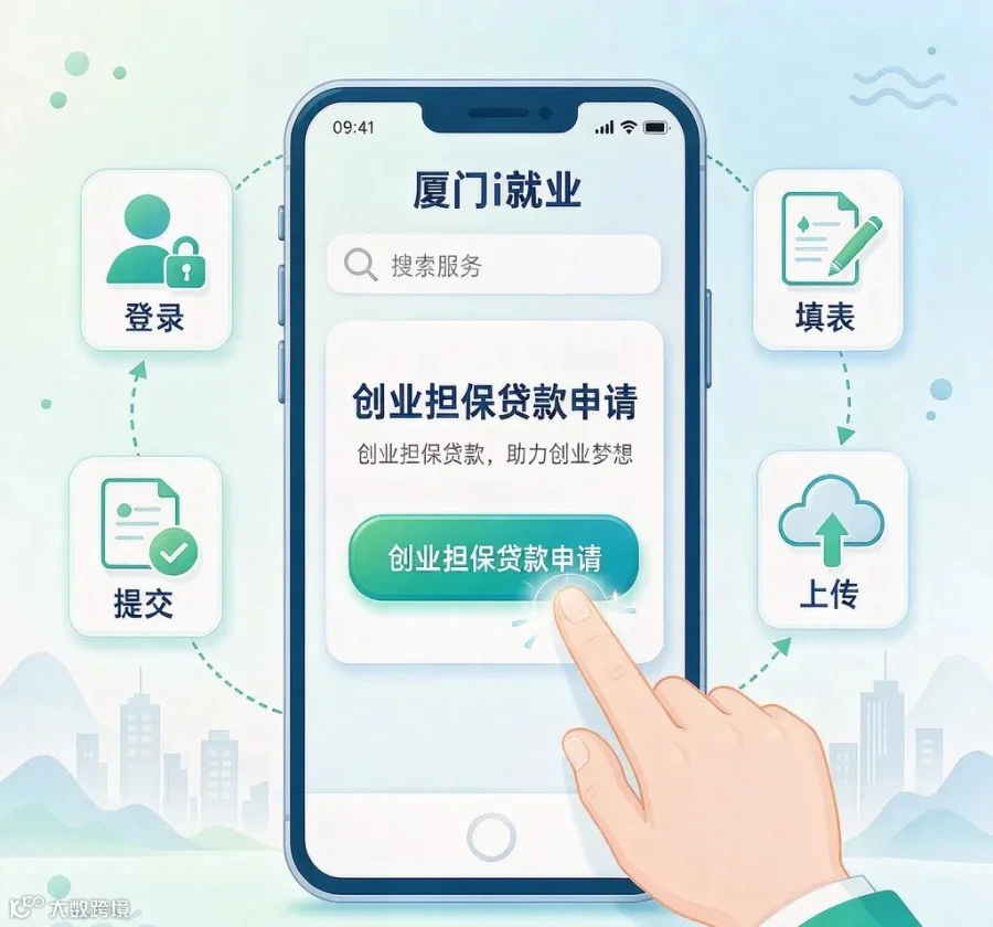 在"厦门 i 就业"平台在线申办创业业务