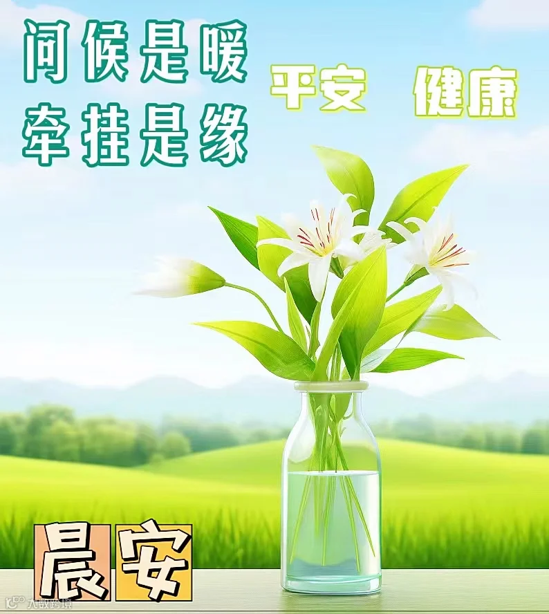 纯朴的友情，百年不变。心中的诚意，一生惦念。一声问候，平平淡淡。真诚祝福，平平安安。早上好！