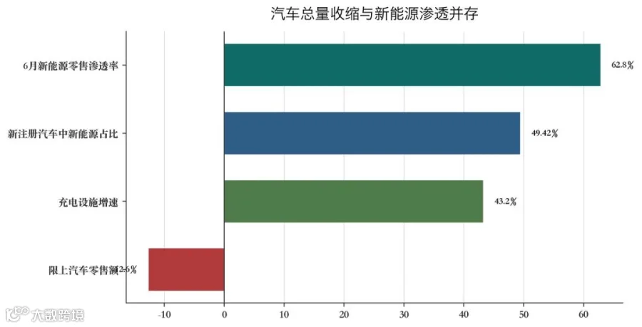 汽车消费总量与新能源渗透并存