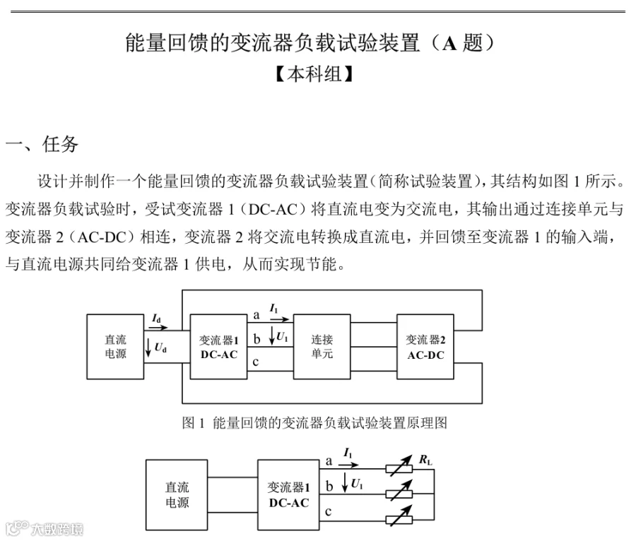 能量回馈的变流器负载试验装置原理图（官方原图）