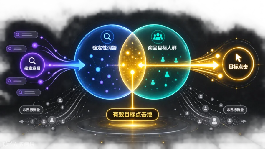 确定性词路与商品目标人群形成有效目标点击池
