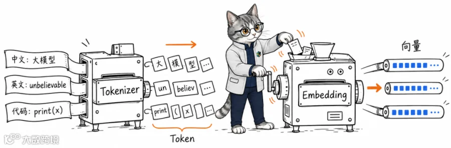 图 2：Token 与 Embedding 输入流程