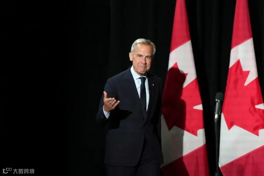 Canada's Prime Minister Mark Carney holds a news conference in Banff
