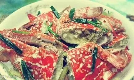 姜葱焗花蟹