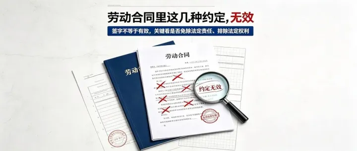 劳动合同里这几种约定，无效