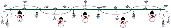 线条闪光五角星卡通雪人圣诞节分割线