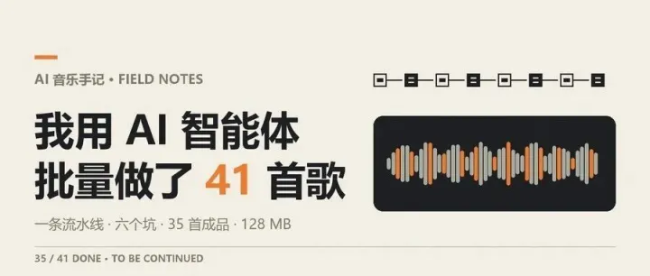 我用 AI 智能体批量做了 41 首歌
