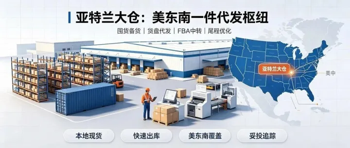 亚特兰大海外仓（美东南枢纽）一件代发 / 囤货 / 货盘的核心优势
